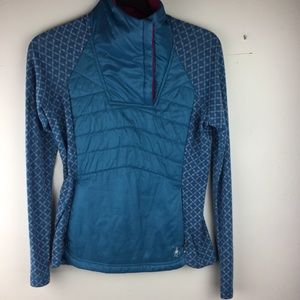 Smart wool quilted pullover sweater top